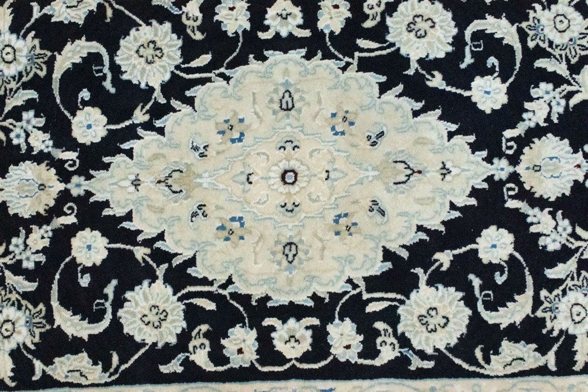 Tapis de couloir Tapis persan - Nain - 203 x 70 cm - bleu foncé