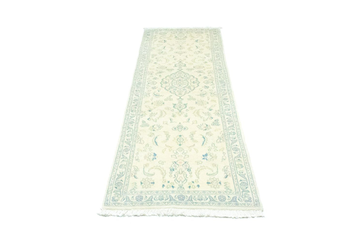 Tapis de couloir Tapis persan - Nain - 250 x 72 cm - blanc naturel