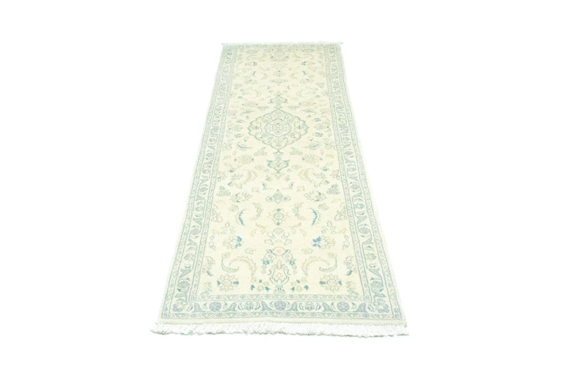 Tapis de couloir Tapis persan - Nain - 250 x 72 cm - blanc naturel