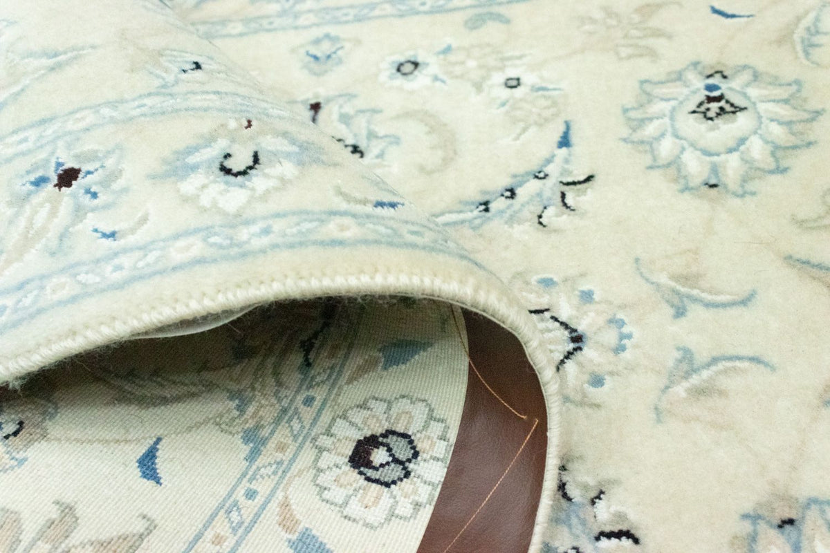 Tapis de couloir Tapis persan - Nain - 207 x 68 cm - blanc naturel