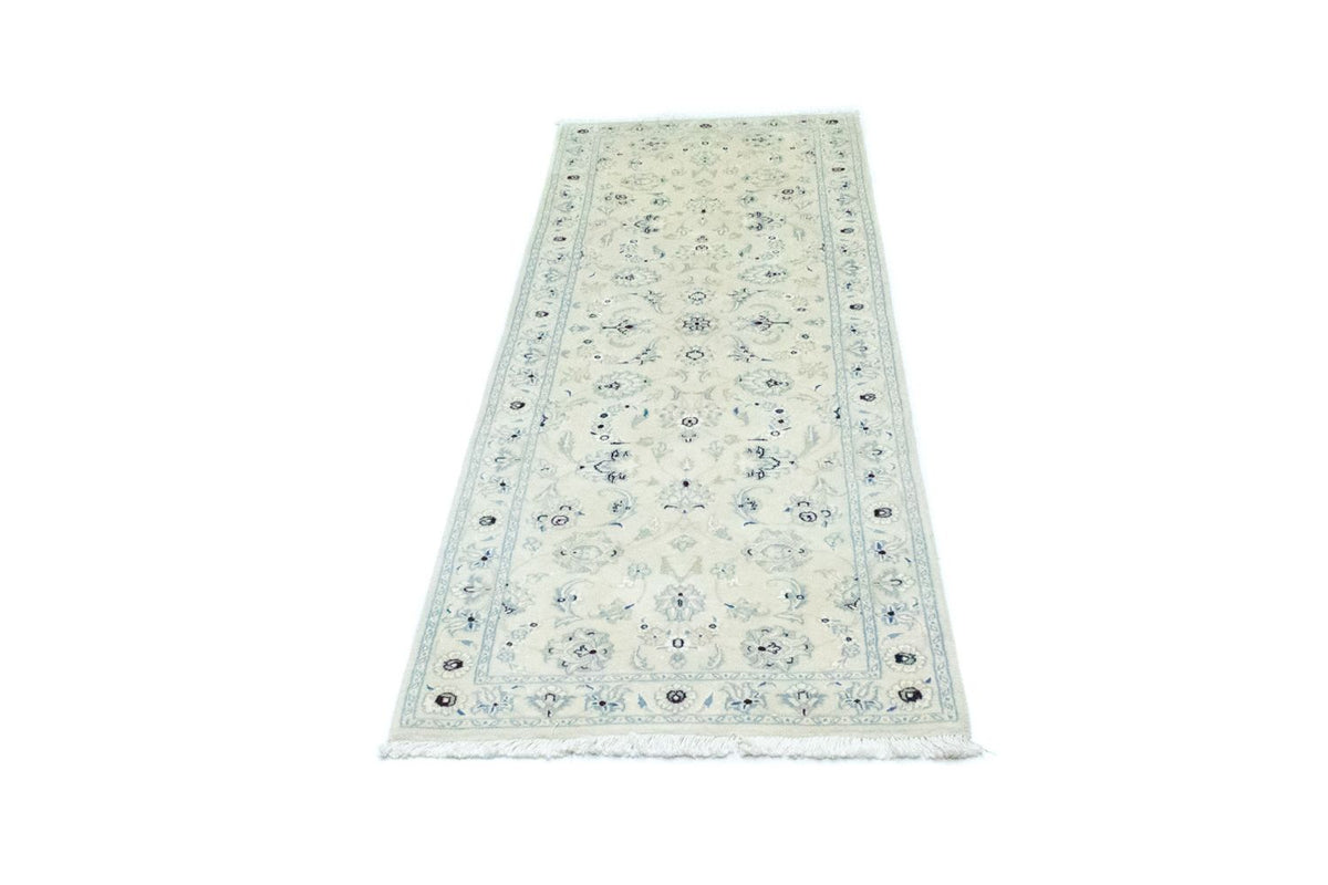 Tapis de couloir Tapis persan - Nain - 207 x 68 cm - blanc naturel