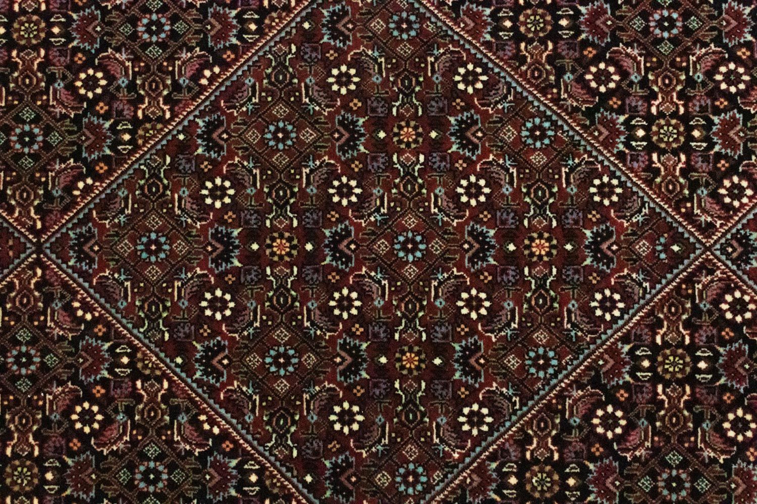 Tapis de couloir Tapis persan - Bidjar - 216 x 85 cm - rouge foncé