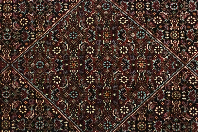Tapis de couloir Tapis persan - Bidjar - 216 x 85 cm - rouge foncé