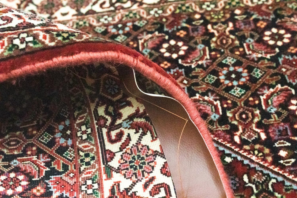 Tapis de couloir Tapis persan - Bidjar - 216 x 85 cm - rouge foncé