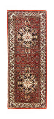 Tapis de couloir Tapis persan - Bidjar - 216 x 85 cm - rouge