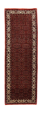 Tapis de couloir Tapis persan - Bidjar - 230 x 78 cm - rouge vin