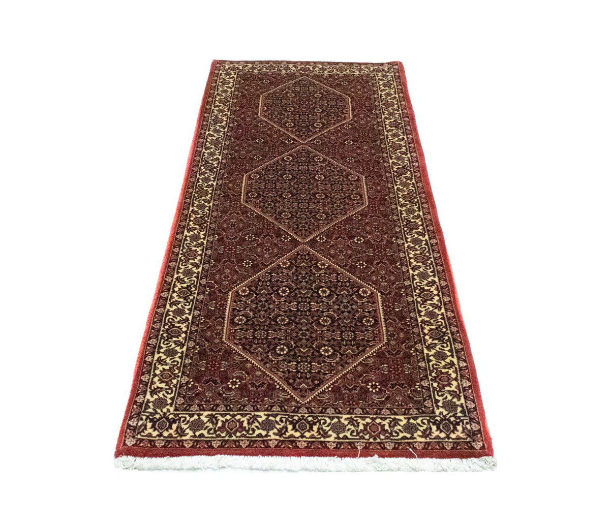 Tapis de couloir Tapis persan - Bidjar - 195 x 75 cm - rouge