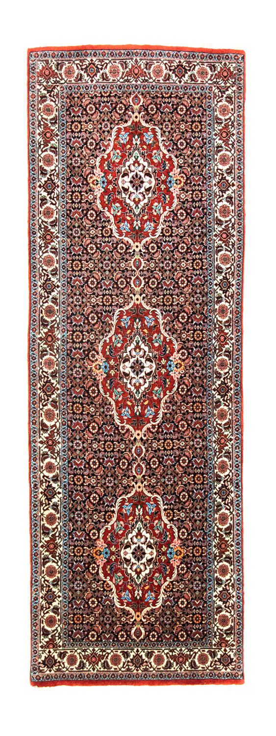 Tapis de couloir Tapis persan - Bidjar - 215 x 73 cm - bleu