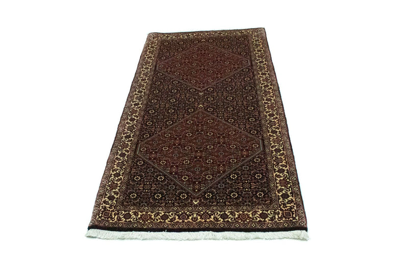 Tapis de couloir Tapis persan - Bidjar - 186 x 85 cm - bleu