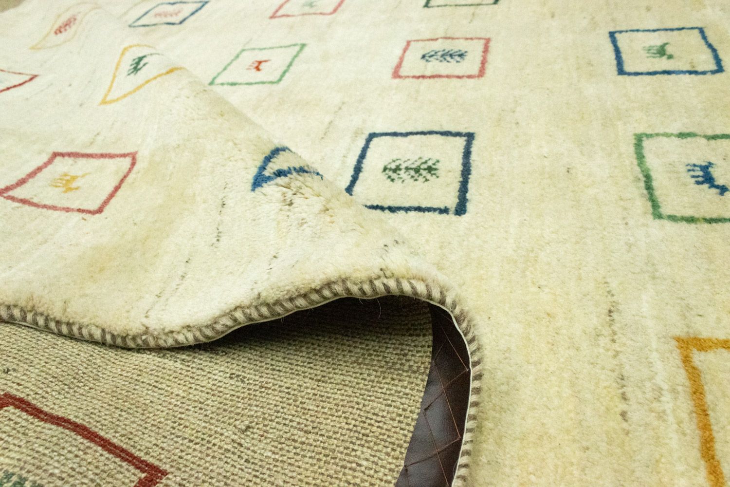 Tapis Gabbeh - Persan - 281 x 195 cm - beige