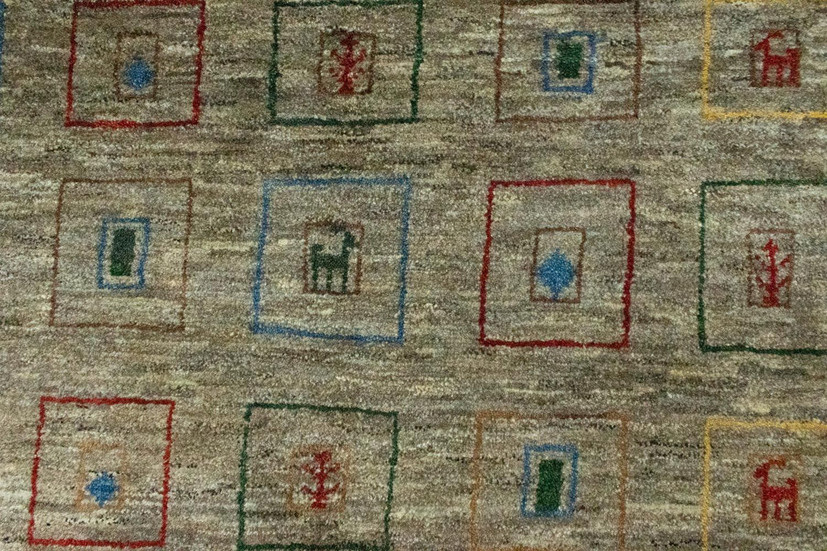 Tapis Gabbeh - Persan - 206 x 154 cm - multicolore