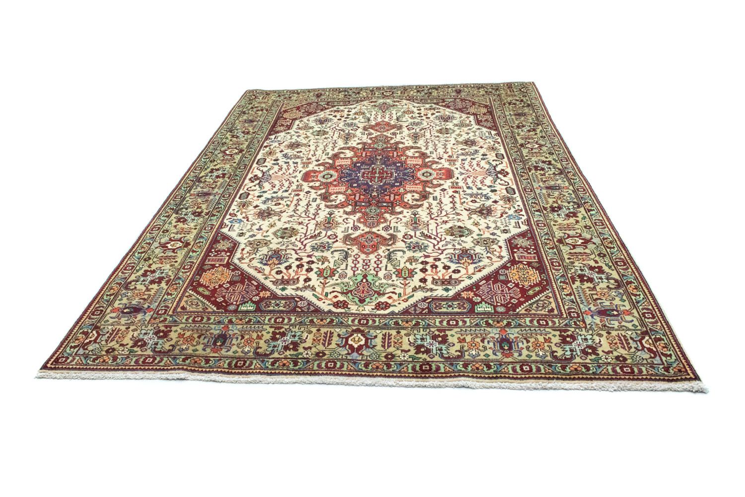 Tapis persan - Tabriz - 293 x 202 cm - beige