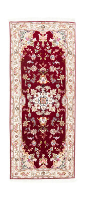 Tapis de couloir Tapis persan - Tabriz - Royal - 200 x 83 cm - rouge