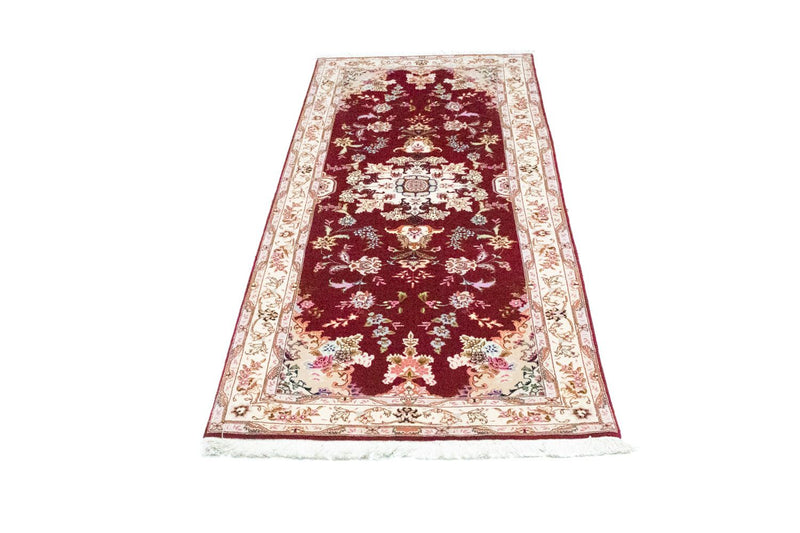 Tapis de couloir Tapis persan - Tabriz - Royal - 200 x 83 cm - rouge