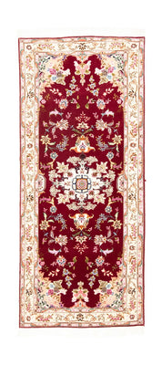 Tapis de couloir Tapis persan - Tabriz - Royal - 202 x 81 cm - rouge