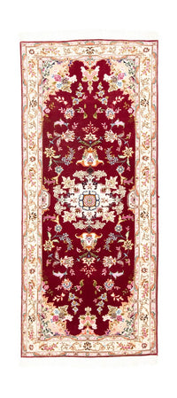 Tapis de couloir Tapis persan - Tabriz - Royal - 202 x 81 cm - rouge