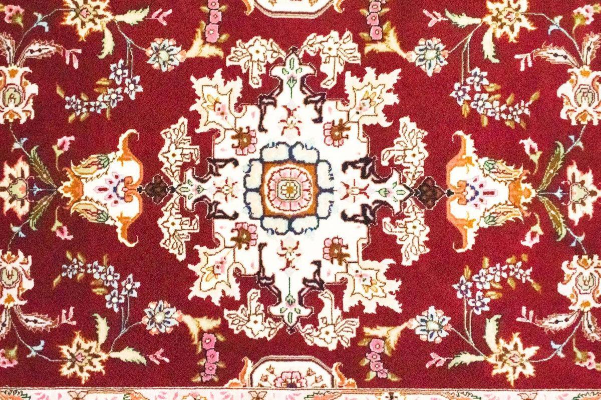 Tapis de couloir Tapis persan - Tabriz - Royal - 202 x 81 cm - rouge