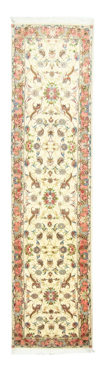 Tapis de couloir Tapis persan - Tabriz - Royal - 317 x 78 cm - beige