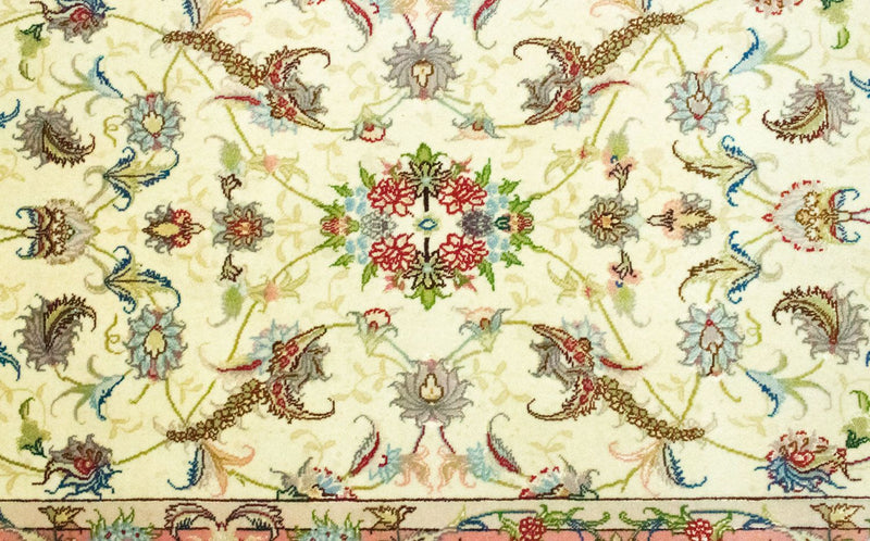 Tapis de couloir Tapis persan - Tabriz - Royal - 317 x 78 cm - beige