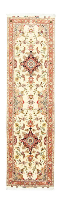 Tapis de couloir Tapis persan - Tabriz - Royal - 313 x 84 cm - beige