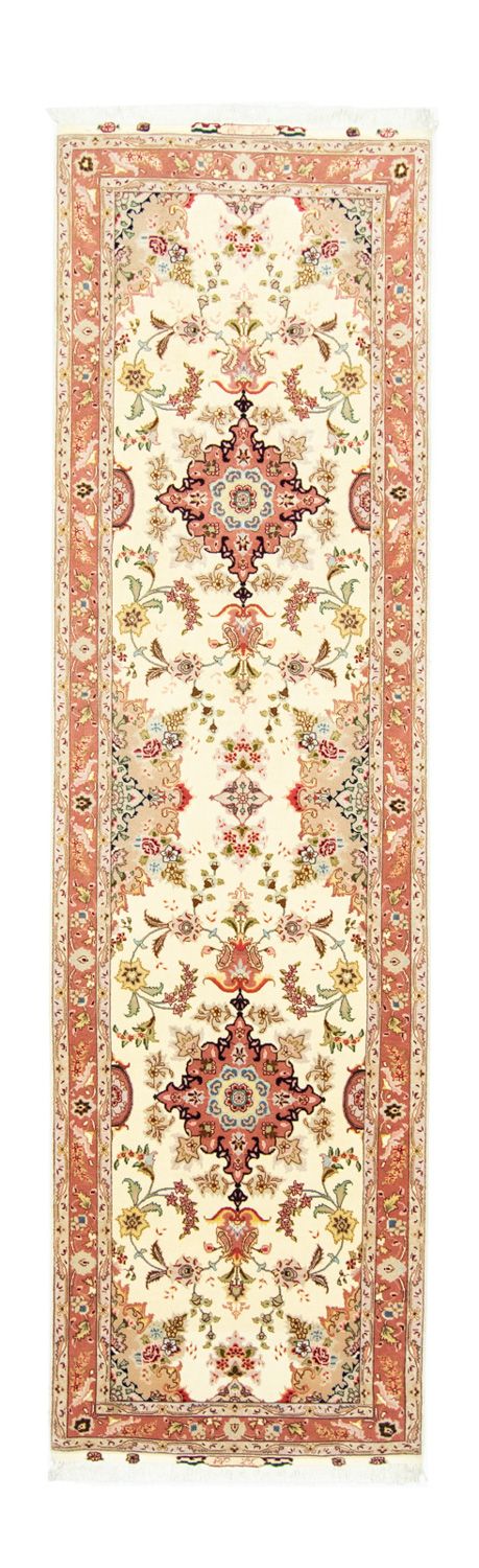 Tapis de couloir Tapis persan - Tabriz - Royal - 313 x 84 cm - beige
