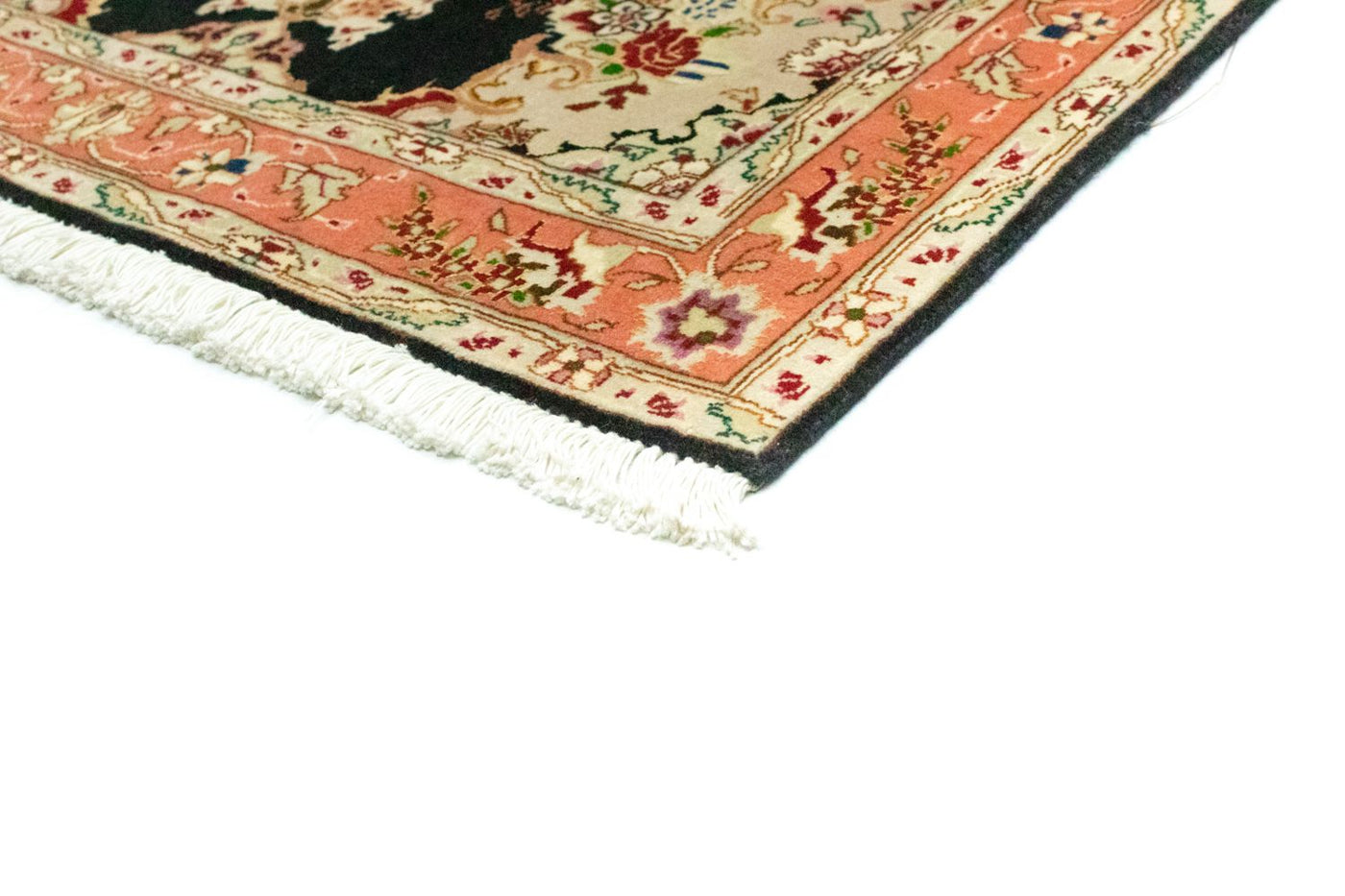 Tapis de couloir Tapis persan - Tabriz - Royal - 215 x 83 cm - noir