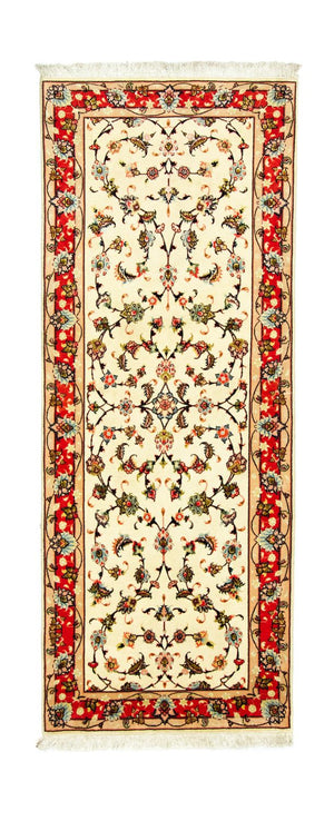 Tapis de couloir Tapis persan - Tabriz - Royal - 210 x 80 cm - beige