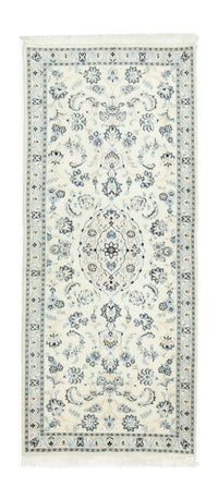 Tapis de couloir Tapis persan - Nain - 194 x 79 cm - blanc naturel