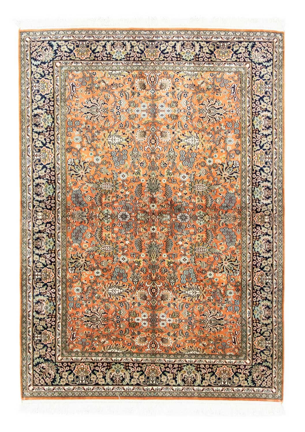 Tapis en soie - Soie du Cachemire - 181 x 130 cm - rouille