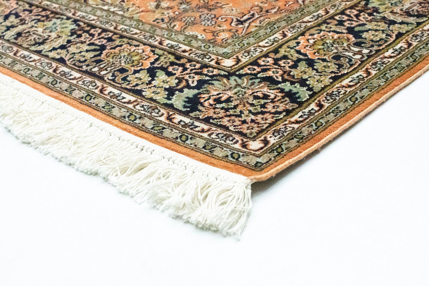Tapis en soie - Soie du Cachemire - 181 x 130 cm - rouille