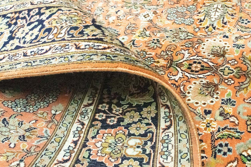 Tapis en soie - Soie du Cachemire - 181 x 130 cm - rouille