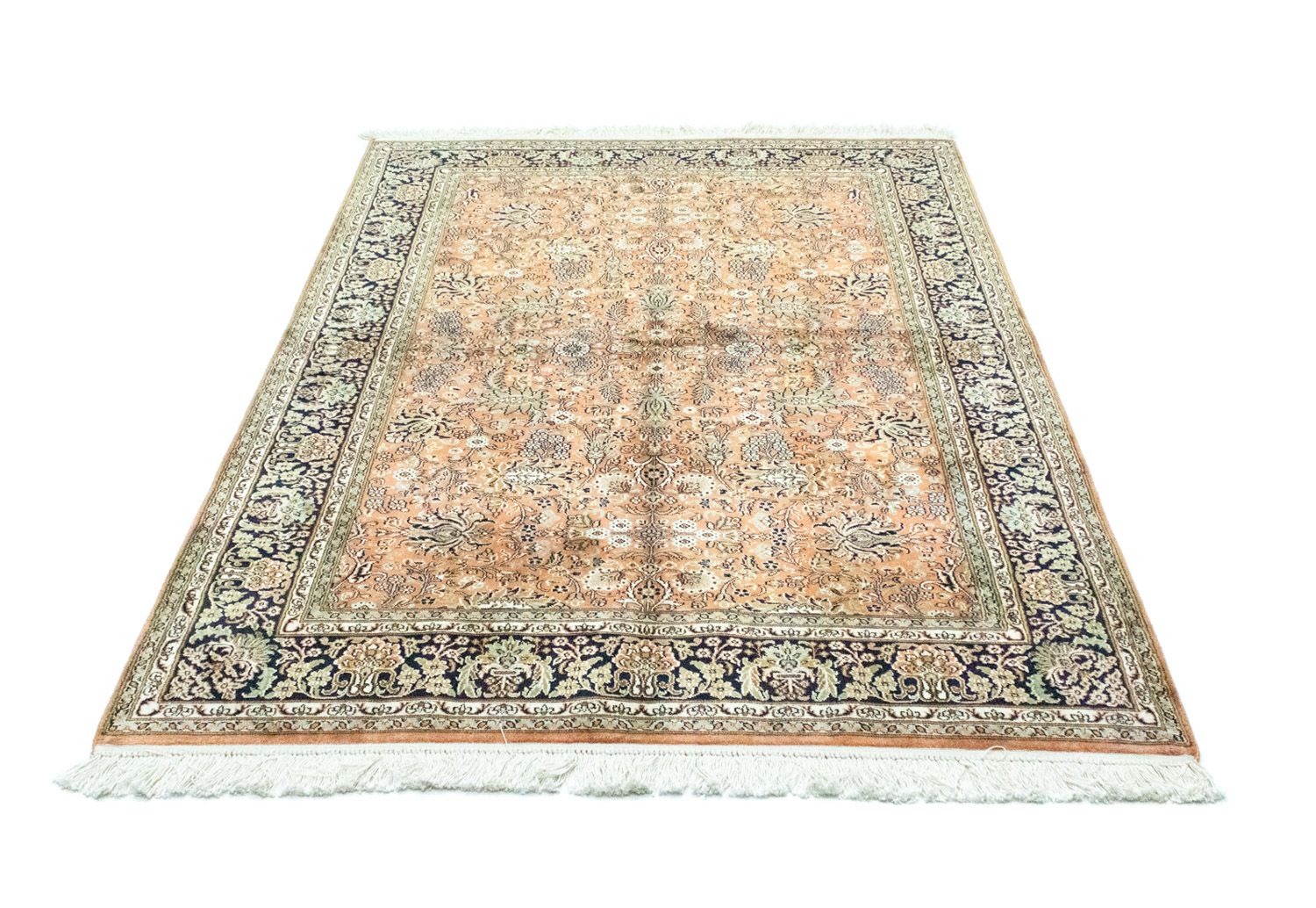 Tapis en soie - Soie du Cachemire - 181 x 130 cm - rouille