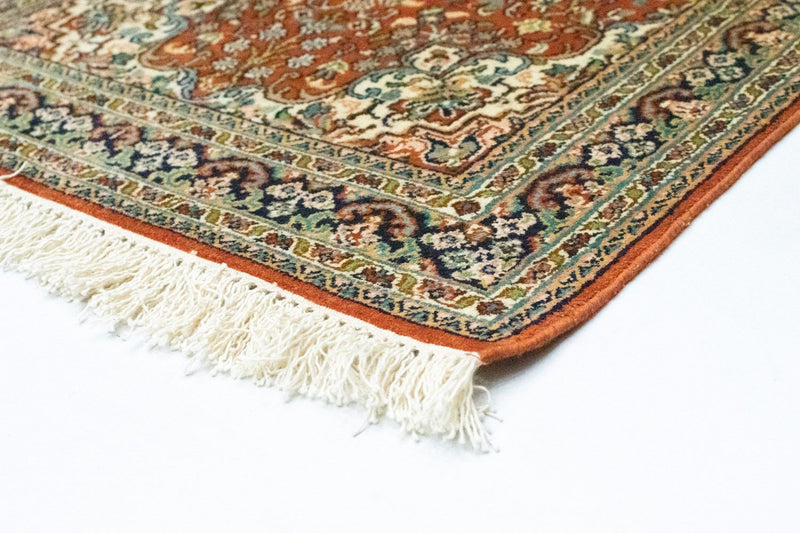Tapis en soie - Soie du Cachemire - 94 x 63 cm - rouille