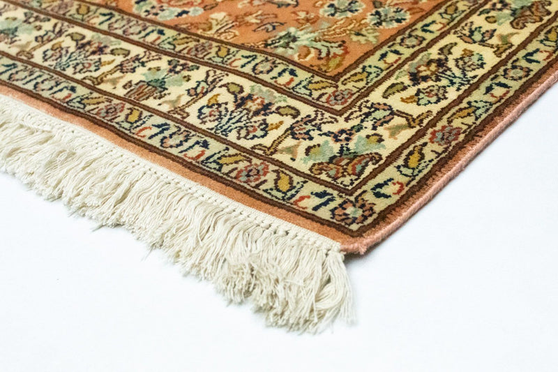 Tapis en soie - Soie du Cachemire - 95 x 61 cm - rouille