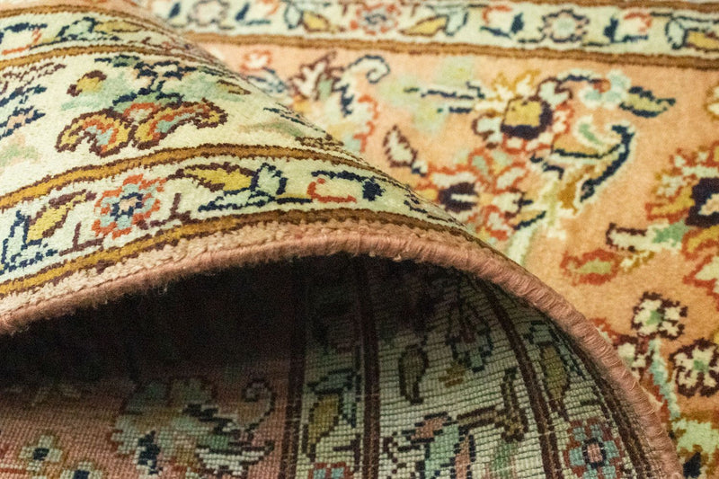 Tapis en soie - Soie du Cachemire - 95 x 61 cm - rouille