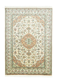 Tapis en soie - Soie du Cachemire - 183 x 129 cm - beige