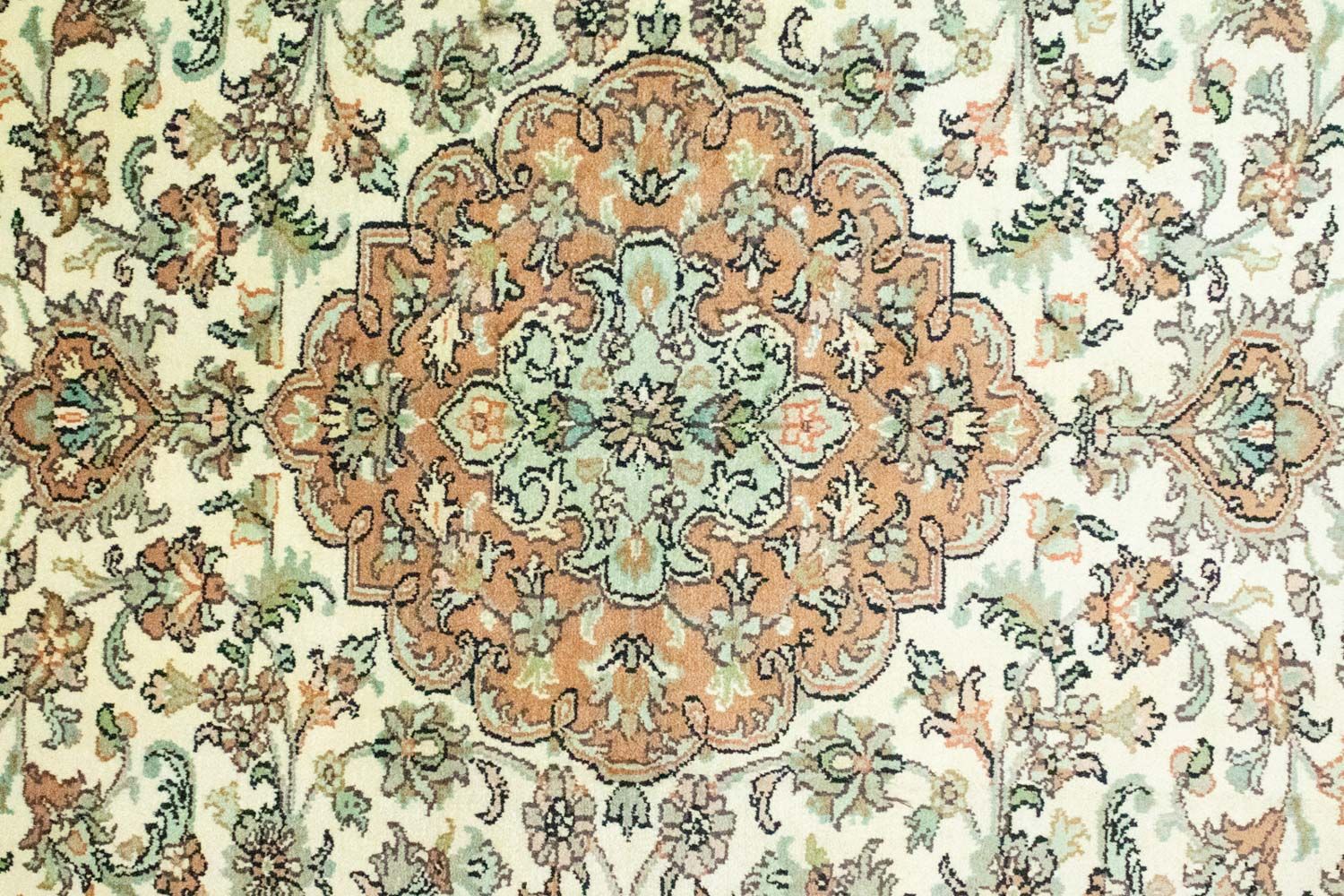 Tapis en soie - Soie du Cachemire - 183 x 129 cm - beige