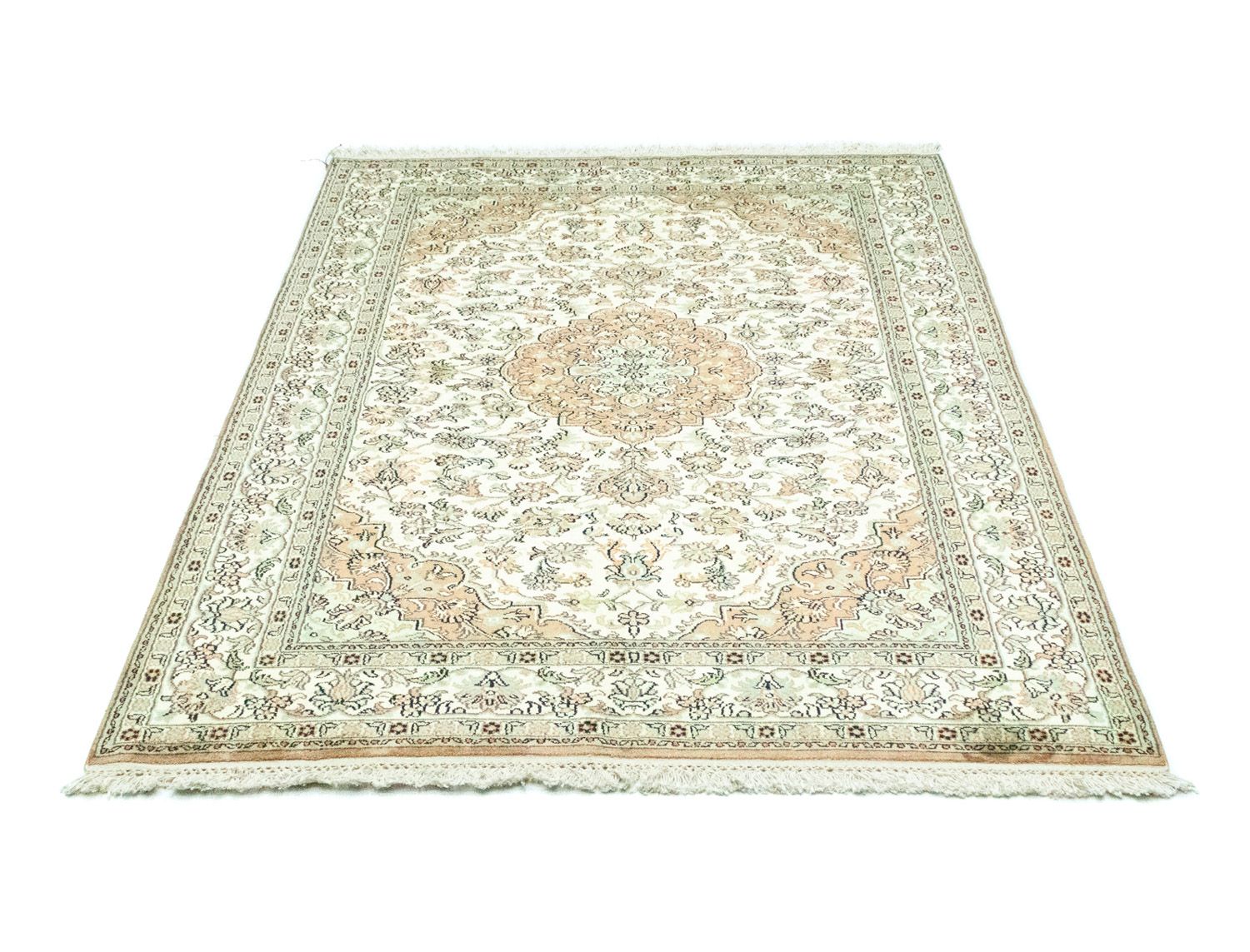 Tapis en soie - Soie du Cachemire - 183 x 129 cm - beige