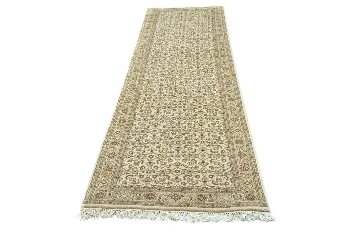 Tapis de couloir Tapis persan - Bidjar - 302 x 81 cm - beige