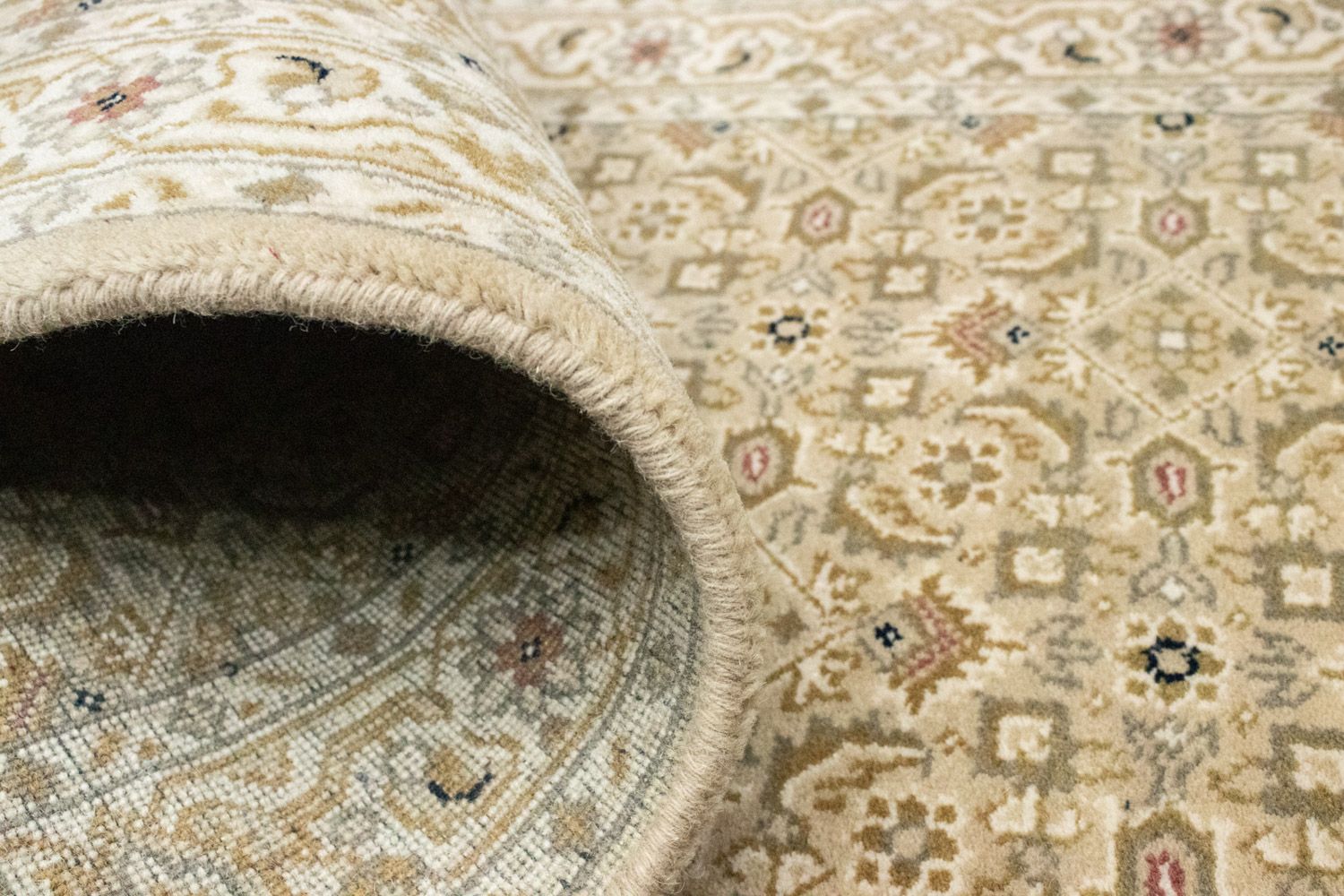 Tapis de couloir Tapis persan - Bidjar - 296 x 80 cm - beige