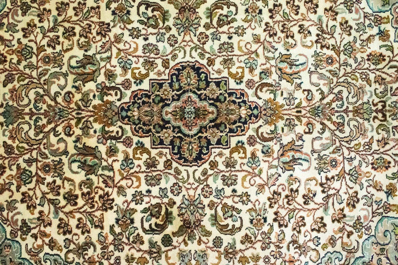 Tapis en soie - Soie du Cachemire - 150 x 95 cm - beige
