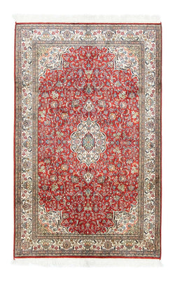 Tapis en soie - Soie du Cachemire - 159 x 100 cm - rouge
