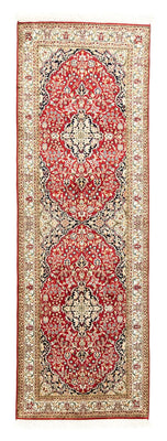 Tapis de couloir Tapis en soie - Soie du Cachemire - 237 x 80 cm - rouge