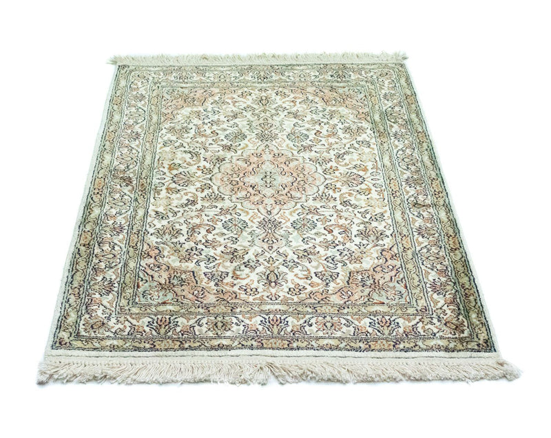 Tapis en soie - Soie du Cachemire - 90 x 66 cm - beige