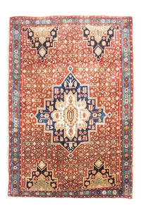 Tapis persan - Nomadic - 195 x 136 cm - rouge
