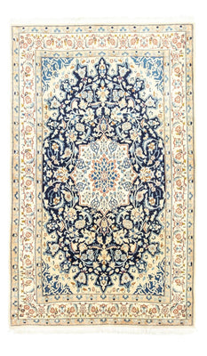 Tapis persan - Nain - Royal - 227 x 138 cm - bleu foncé