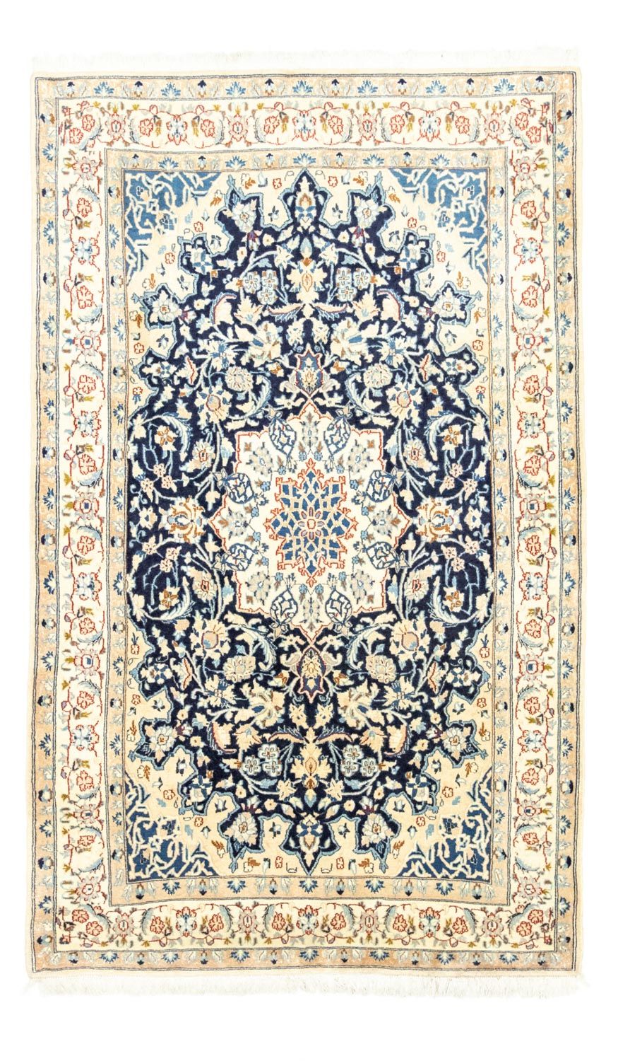 Tapis persan - Nain - Royal - 227 x 138 cm - bleu foncé