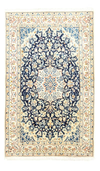 Tapis persan - Nain - Royal - 227 x 138 cm - bleu foncé