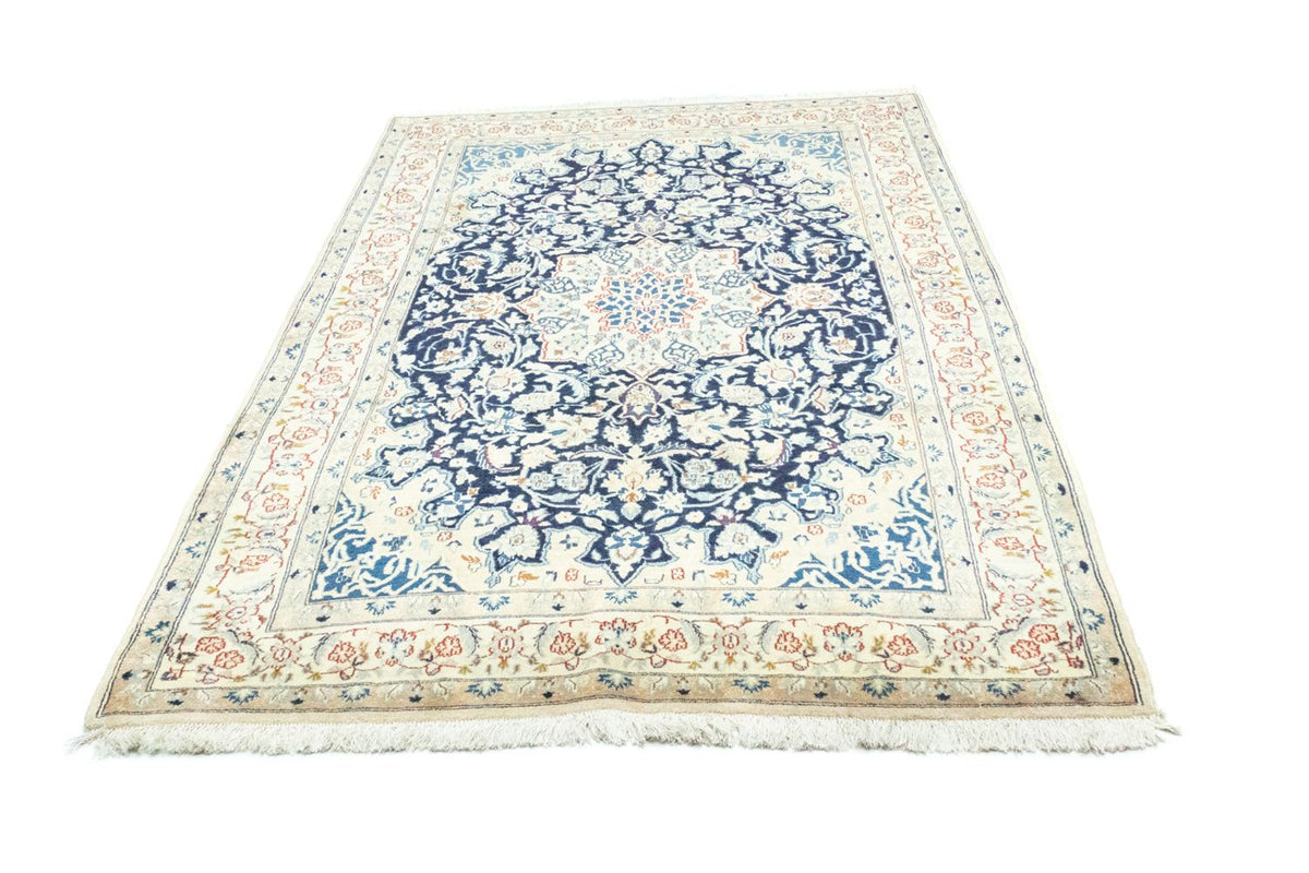 Tapis persan - Nain - Royal - 227 x 138 cm - bleu foncé