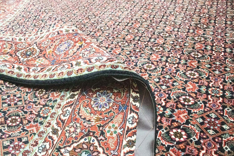Tapis persan - Bidjar - 296 x 202 cm - bleu foncé